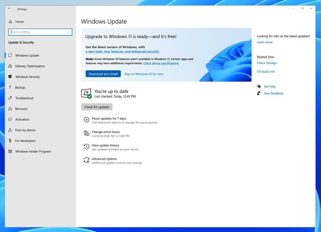 Windows 10 update spam